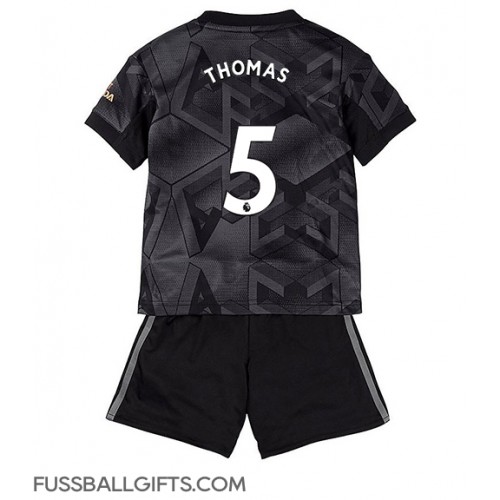 Arsenal Thomas Partey #5 Fußballbekleidung Auswärtstrikot Kinder 2022-23 Kurzarm (+ kurze hosen)